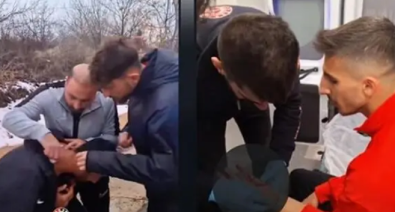&ldquo;Vanspor&rdquo;un komanda avtobusuna hücum - yaralananlar var - VİDEO