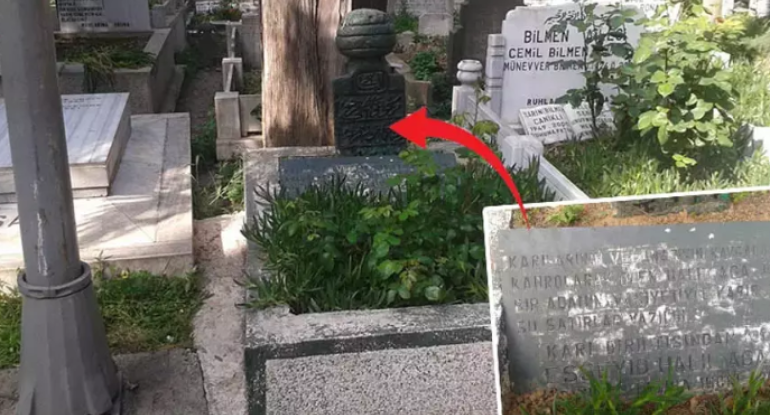 Üzərinə "arvad dır-dırından öldü" yazılan məzar diqqət çəkdi - FOTO