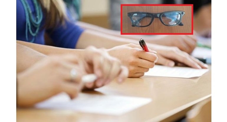 İmtahan verməyə kameralı eynəklə getdi&nbsp;- Azərbaycanda - FOTO