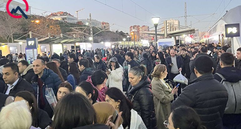 Bakı Dəmiryol Vağzalında izdiham yarandı - FOTO