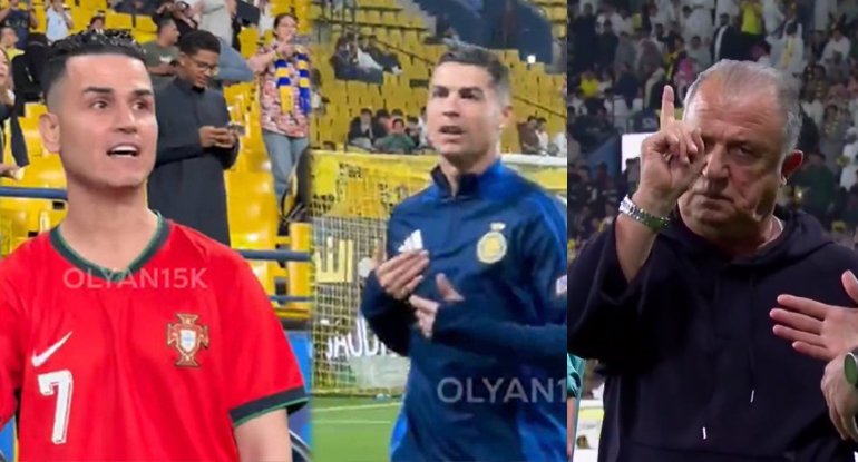 Qardaş, mənə oxşamırsan... - Ronaldo-Fatih Terim matçı (VİDEO)