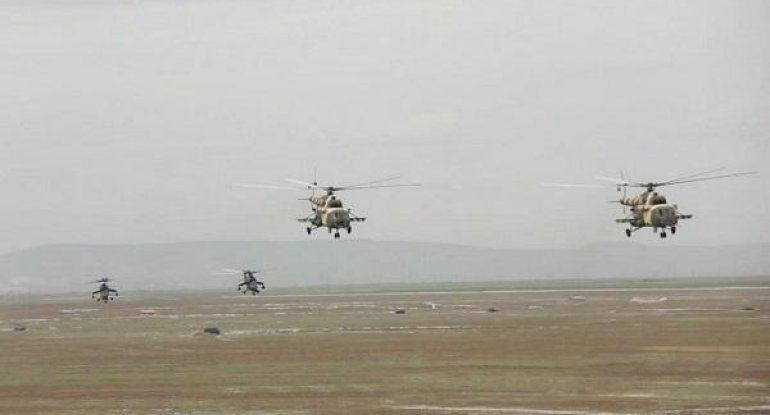 Helikopterlərimiz havaya qaldırıldı - VİDEO