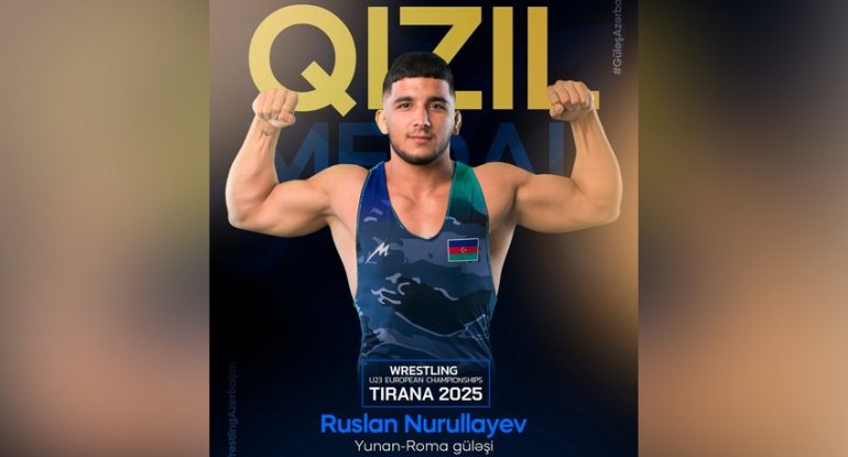 Azərbaycanlı güləşçi Avropa çempionatında qızıl medal qazandı