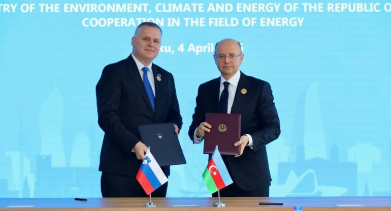 Azərbaycan Sloveniya ilə enerji sahəsində Anlaşma Memorandumu imzalayıb