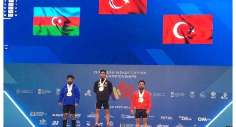 Azərbaycanlı ağırlıqqaldıran Avropa çempionatında 3 medal qazanıb