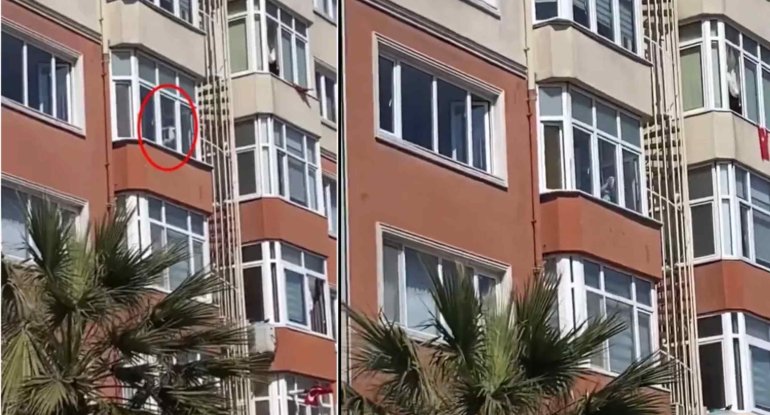 Hamı küçəyə qaçdı, o isə... - VİDEO