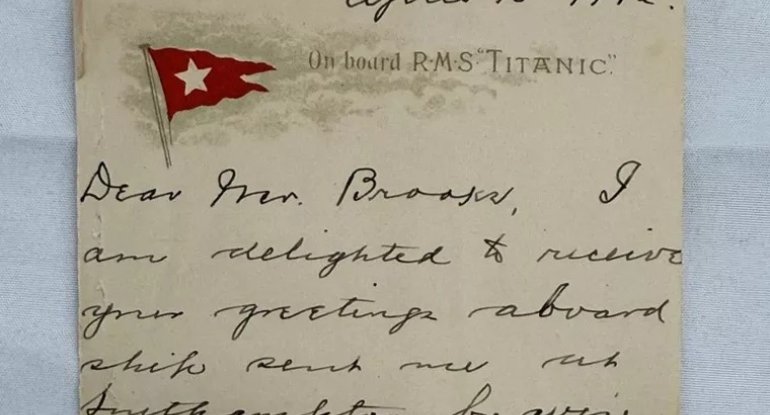 &ldquo;Titanik&rdquo;dən sağ çıxmışdı: məktubu 400 min dollara satıldı