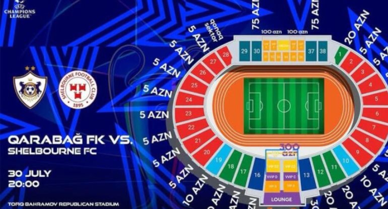 "Qarabağ" - "Şelburn" matçına satılan biletlərin sayı açıqlandı