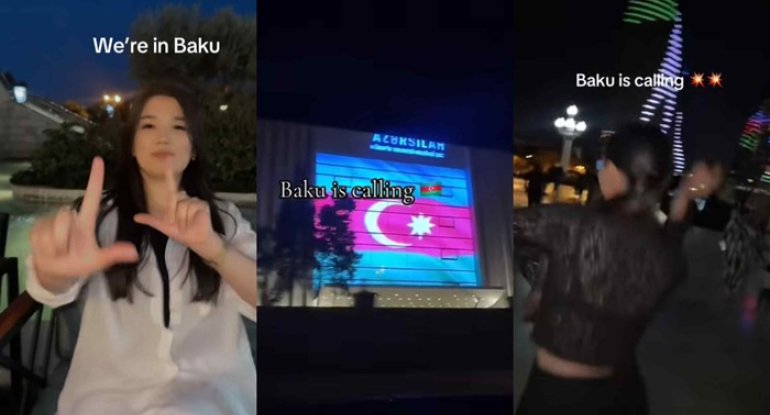 Qazaxıstanlı xanımlar arasında Bakı trendi - VİDEO