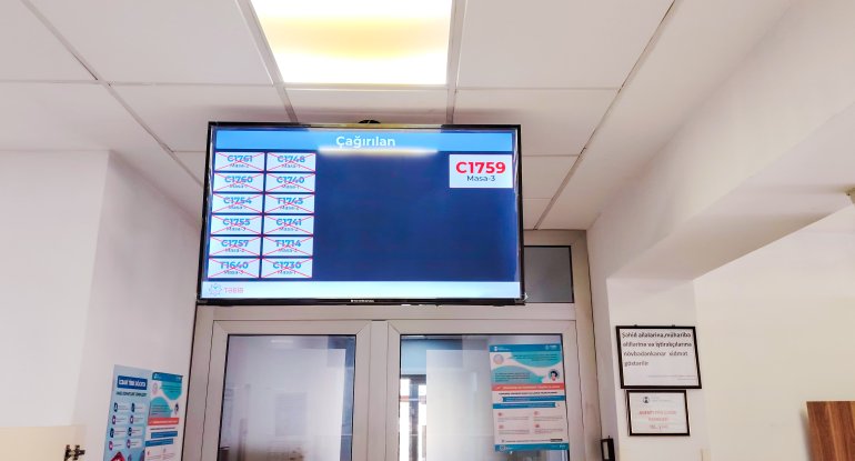 Daha üç tibb müəssisəsində elektron növbə sistemi qurulub