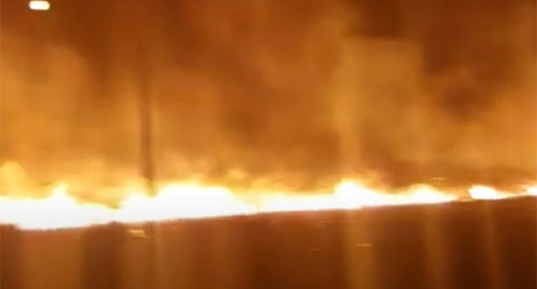 FHN Ağdamdakı yanğının görüntülərini yaydı - Video