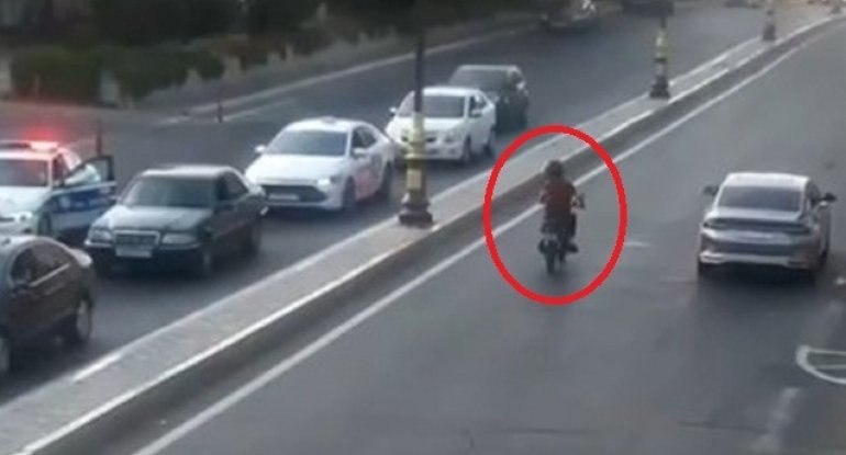 Avtoxuliqanlıq edən motosikletçi həbs edildi