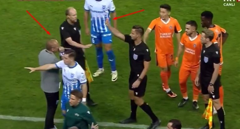 Baş hakim spikeri meydandan qovdu - Video