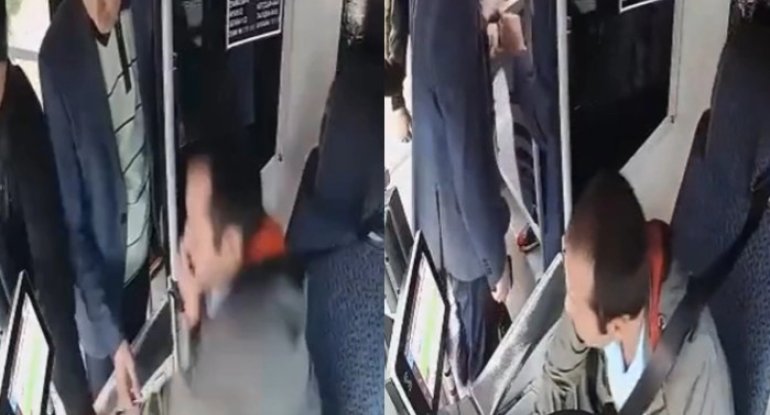Avtobus sürücüsünü döyən şəxs SAXLANILDI