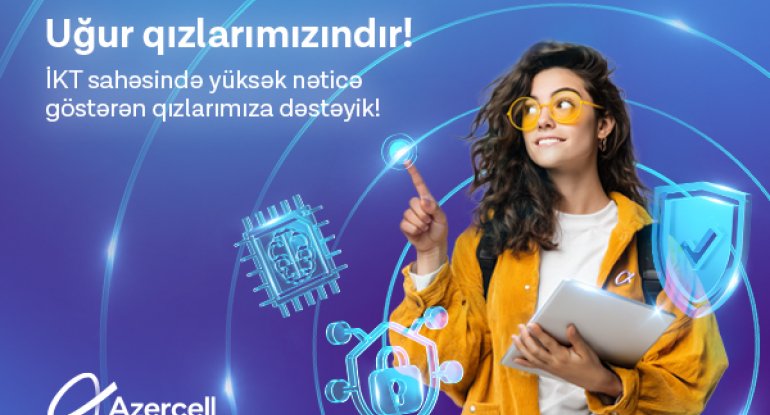 Azercell İT ixtisası üzrə ən yüksək nəticə göstərmiş tələbə qızları təbrik etdi