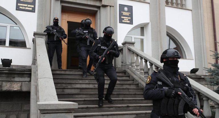 Polis Xankəndidə əməliyyat keçirdi&nbsp;- Saxlanılanlar var