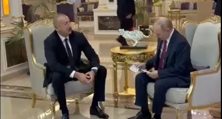 İlham Əliyevlə Putin arasında görüş davam edib - Video