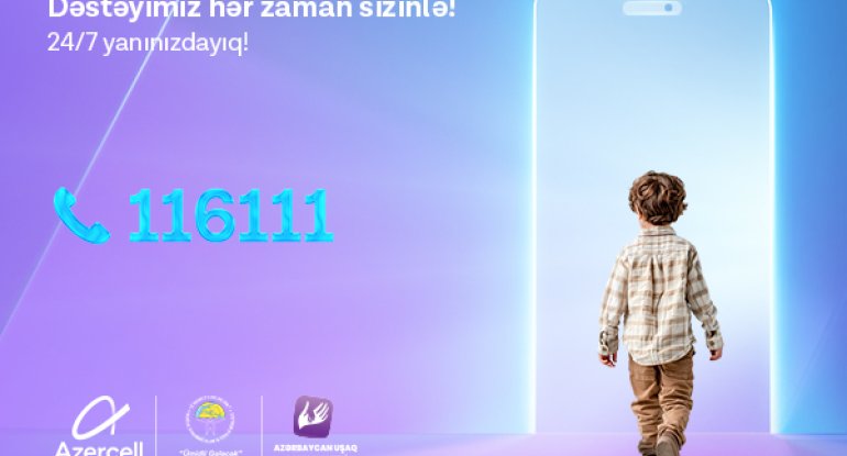 Azercell-in dəstəyi ilə fəaliyyət göstərən &ldquo;Azərbaycan Uşaq Qaynar Xətti&rdquo;nə 2025-ci ilin 3-cü rübündə 1600-ə yaxın müraciət daxil olub