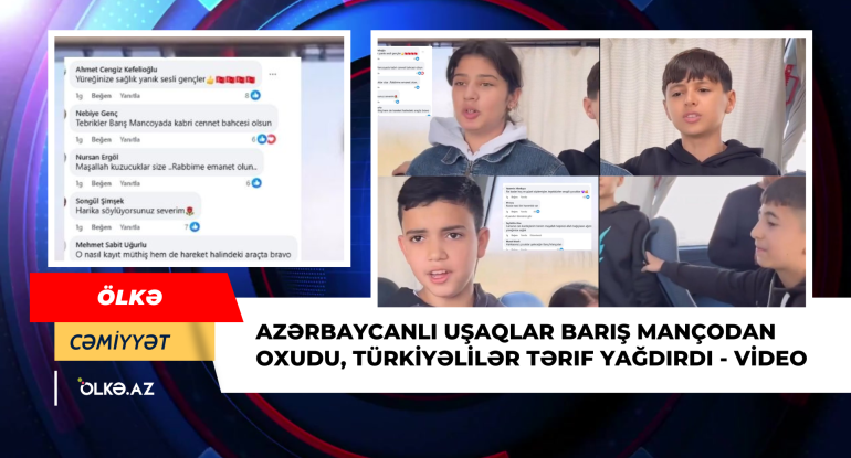 Azərbaycanlı uşaqlar Barış Mançodan oxudu, türkiyəlilər tərif yağdırdı - VİDEO