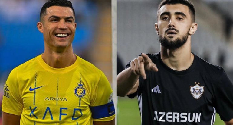 Toral Bayramovun "əli" Kriştiano Ronaldonun çiynində - Foto