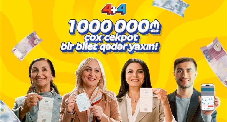 &ldquo;4+4&rdquo; lotereyasında cekpot 1 000 000 manatı keçdi