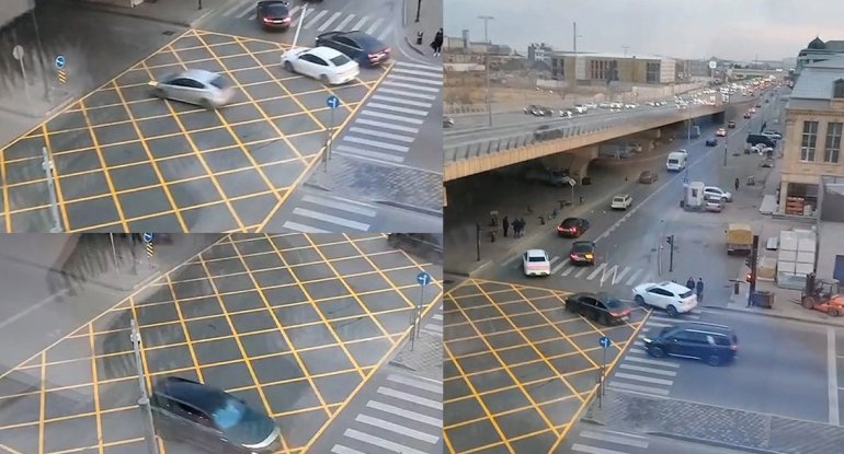 Sürücülərin NƏZƏRİNƏ: Bakıda avtomobillərin intensiv hərəkət etdiyi yola "sarı tor" çəkildi