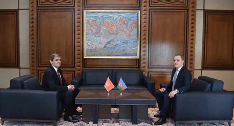 Ceyhun Bayramov monteneqrolu həmkarı ilə görüşdü