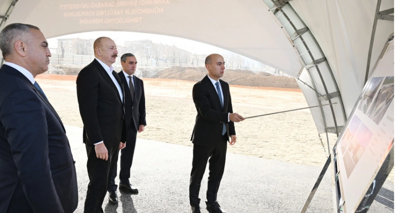 İlham Əliyev Qarabağ Universitetinin Mühəndislik fakültəsinin binasının təməlini qoyub