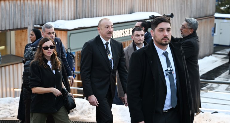 Prezident Ümumdünya İqtisadi Forumu çərçivəsində panel iclasda iştirak edib - FOTOLAR