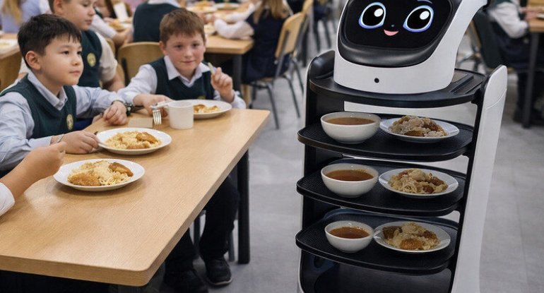 Bu məktəbdə şagirdlərə robotlar xidmət edir