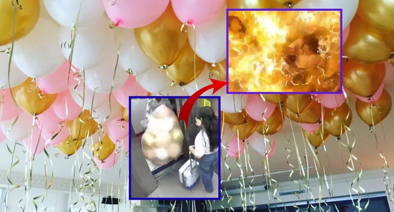 Helium şarları liftdə partladı: Mütəxəssisdən XƏBƏRDARLIQ - VİDEO