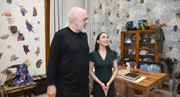 Leyla Əliyeva Edi Rama ilə bir arada - FOTO