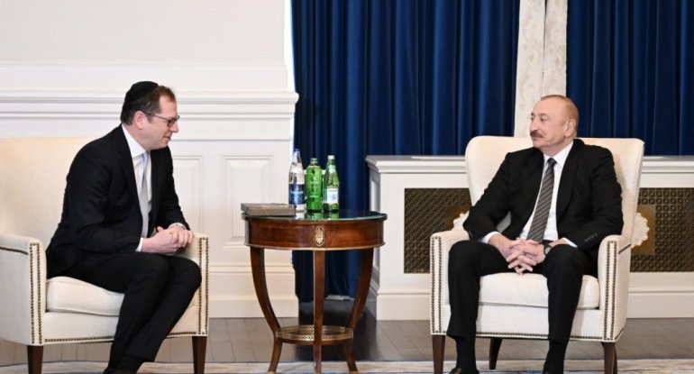 İlham Əliyev Vaşinqtonda Amerika İsrail İctimai Əlaqələr Komitəsinin icraçı direktoru və digər rəhbər heyəti ilə görüşüb
