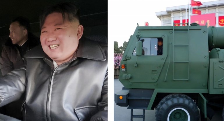 Kim Çen In artilleriya sisteminin sükanı arxasında - FOTOLAR
