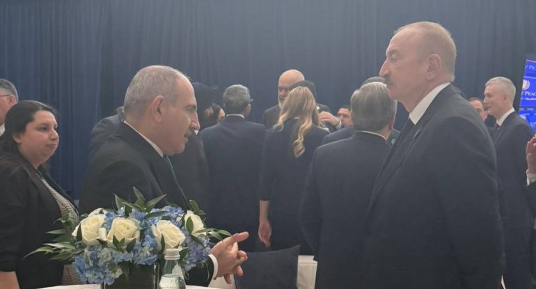 Azərbaycan Prezidenti Vaşinqtonda Nikol Paşinyanla ayaqüstü söhbət edib