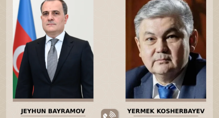 Ceyhun Bayramov qazaxıstanlı həmkarı ilə regionda artan gərginliyi müzakirə ediblər