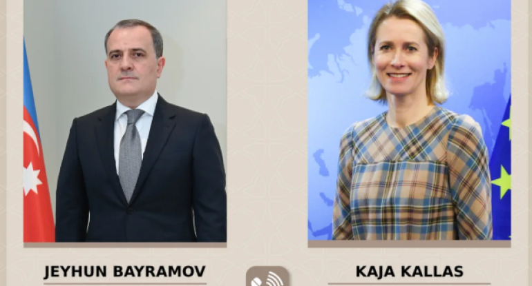 Ceyhun Bayramovla Kaya Kallas bölgədəki hərbi gərginliyi müzakirə edib