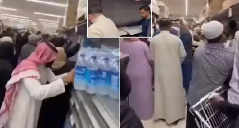 Qida ehtiyatı azaldı, marketlərdə ərzaq davası düşdü - Video