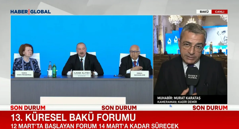 "Haber Global" XIII Qlobal Bakı Forumunun ikinci günündən süjet hazırladı - VİDEO