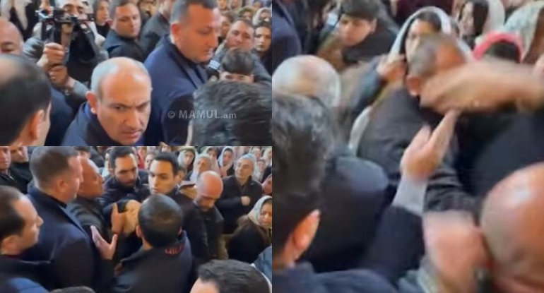 Paşinyana kilsədə yumruq atdılar - Video