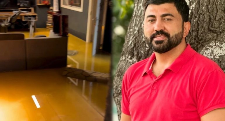 Vüqarın studiyasını su basdı