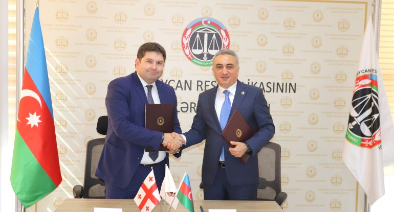 Azərbaycan və Gürcüstan Vəkillər kollegiyaları arasında Memorandum imzalanıb - FOTO