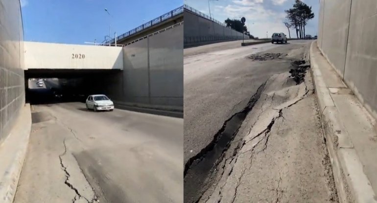 Sabunçuda yolun çökməsi ilə bağlı rəsmi açıqlama