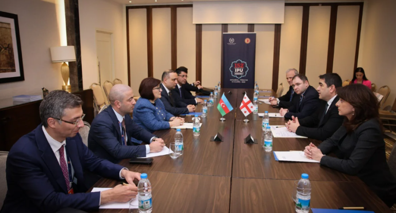 Sahibə Qafarovaya Gürcüstan Parlamentinin Fəxri medalı təqdim edilib
