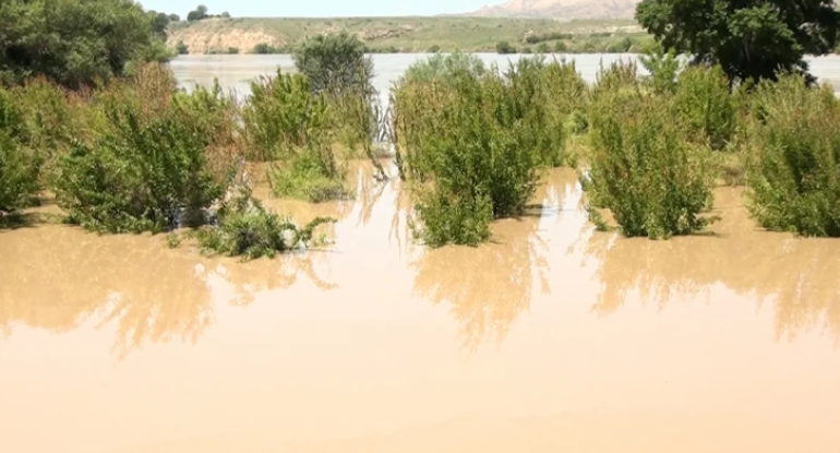 Kürün suyu daşdı,&nbsp;mühafizə bəndi yarıldı