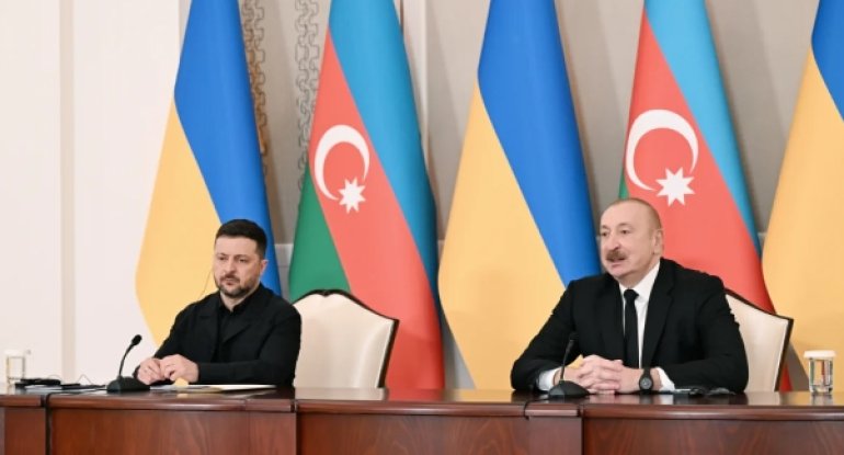 Azərbaycan və Ukrayna prezidentləri mətbuata bəyanatlarla çıxış ediblər - YENİLƏNİB