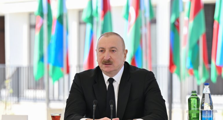 İlham Əliyev: Nə qədər ki, Ermənistanda Azərbaycana nifrət hissi ilə yaşayan siyasi qüvvələr var, biz ayıq olmalıyıq
