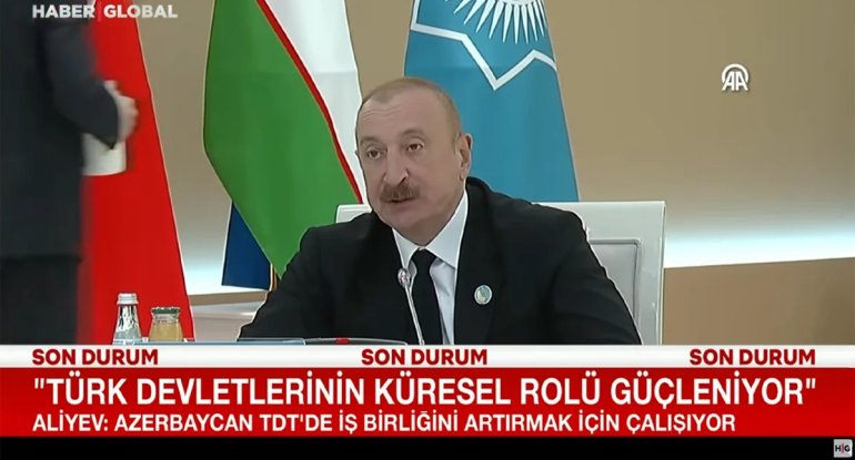"Haber Global" İlham Əliyevin Türküstandakı çıxışına diqqət çəkdi - VİDEO