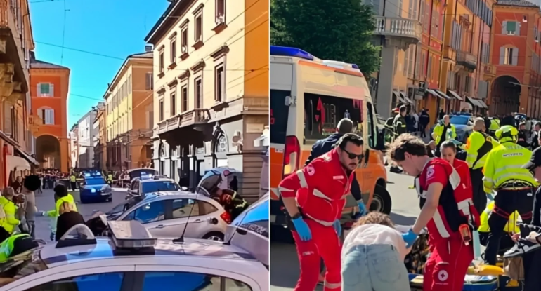 Avtomobili izdihamın üzərinə sürdü: Yaralananlar var