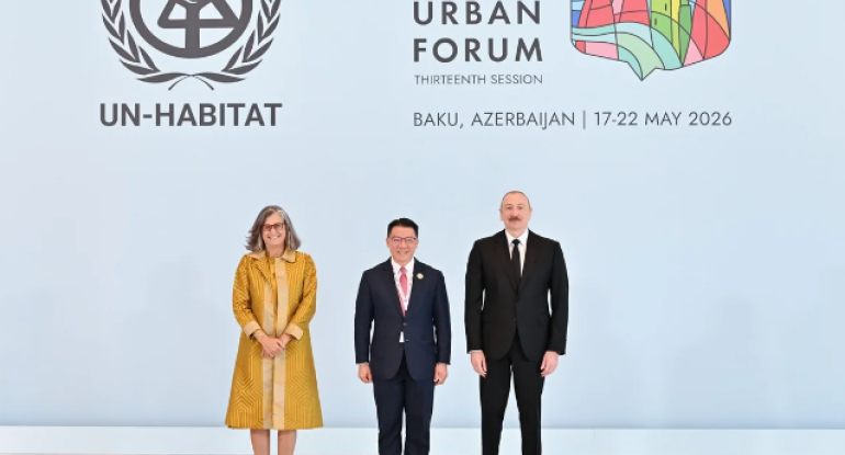 İlham Əliyev Ümumdünya Şəhərsalma Forumunun 13-cü sessiyasının açılış mərasimində çıxış edir - YENİLƏNİB-2
